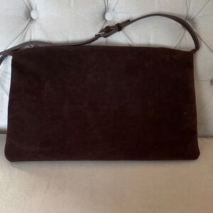 Chic Brown Suede Women's Shoulder Bag